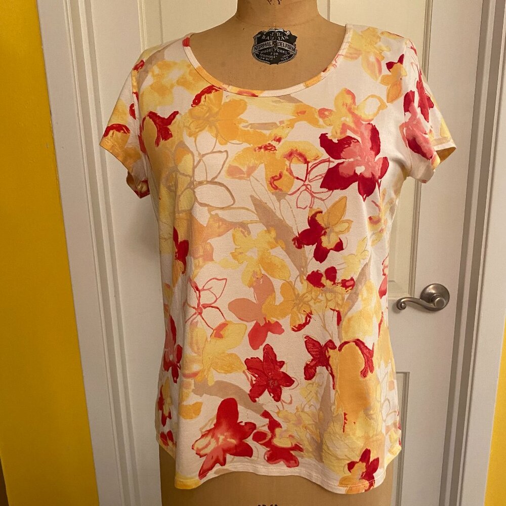 Coldwater Creek, Large floral T-shirt